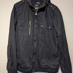 Oakley Military Cargo Jacket, Black/Purple Stitching Mens XL